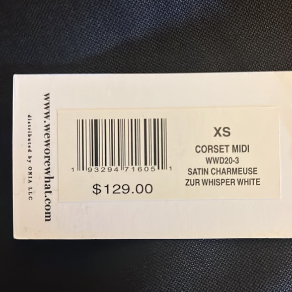 WeWoreWhat Corset MIDI Dress in whisper white NWT - Picture 7 of 7